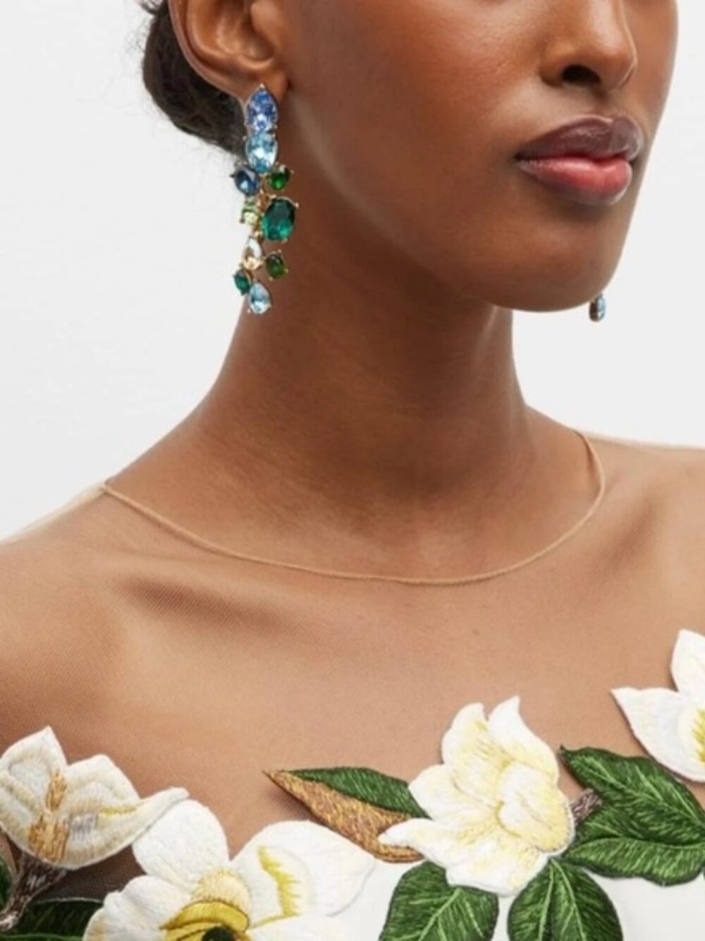 Oscar de la Renta Crystal Scramble Earrings